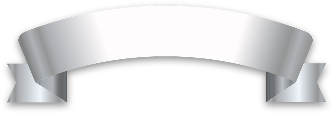 Silver ribbon for banner decoration
